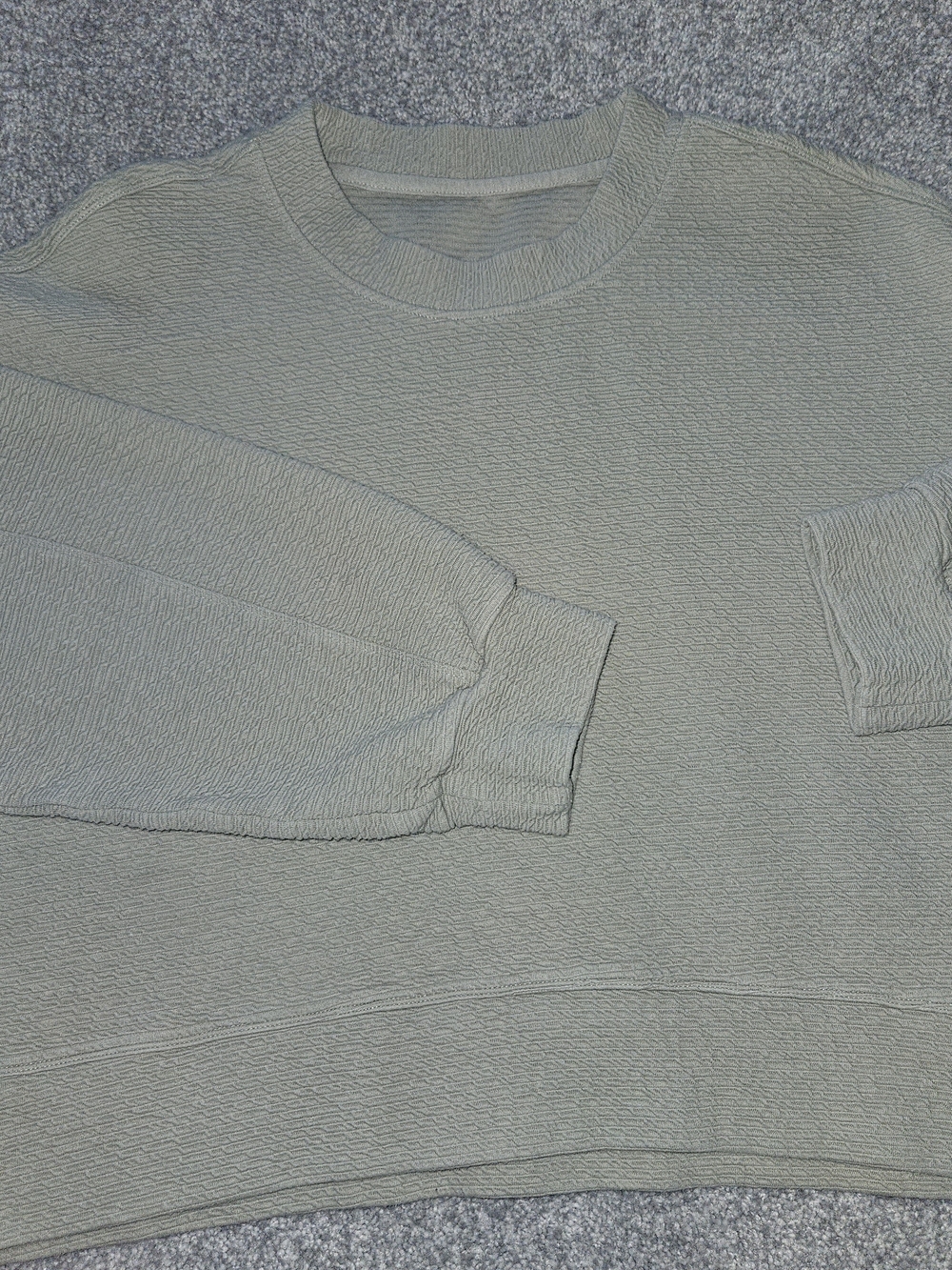 lululemon Textured Crewneck Sweatshirt in Light Green